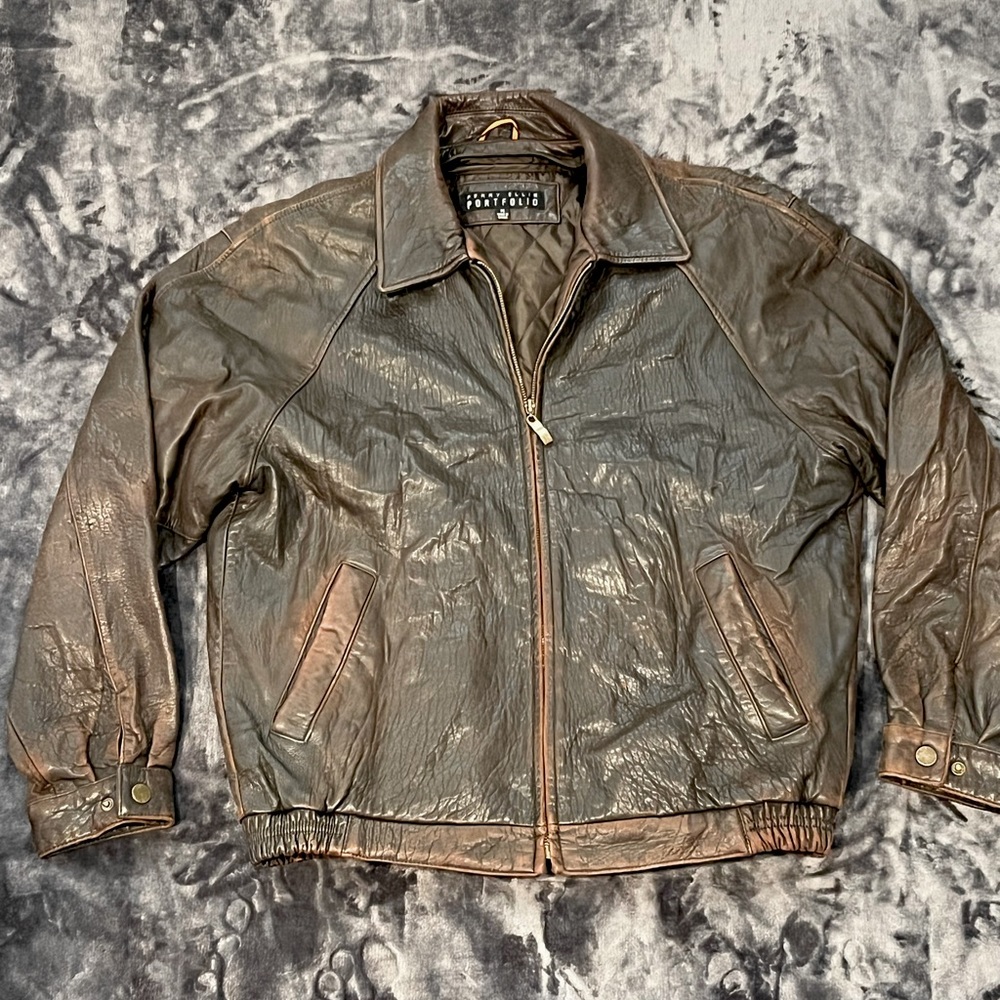 Perry Ellis Leather Jacket - Medium